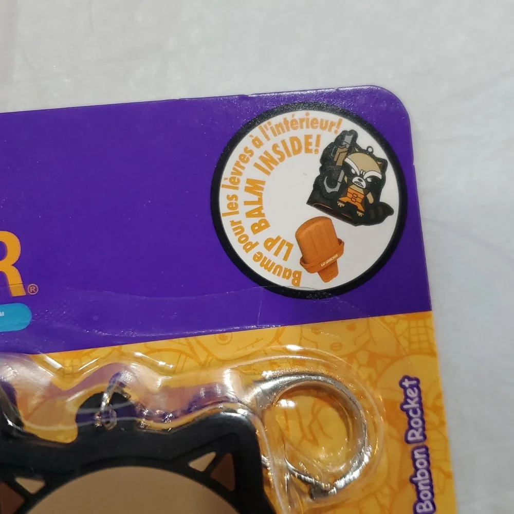 Marvel Guardians of the galaxy 2pack‎ lip smacker lip balm key chain holder new